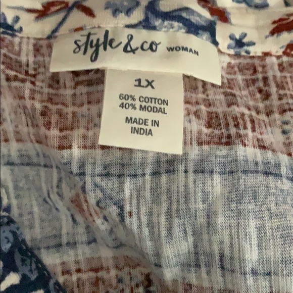 🚨 Final Sale 🚨 Style & Co. Boho Paisley Top - Picture 3 of 4